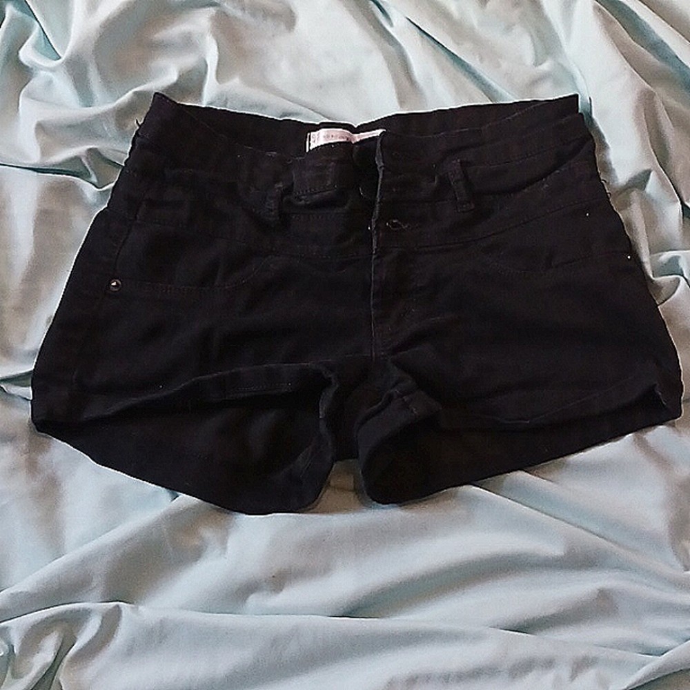 Black Jean shorts